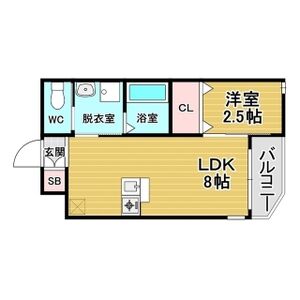 リアコート関大前IIの間取り図