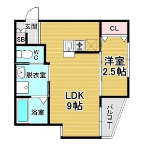 リアコート関大前IIの間取り図