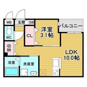 リアコート北田辺IIの間取り図