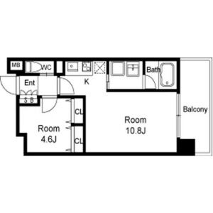 レジュールアッシュ福島の間取り図