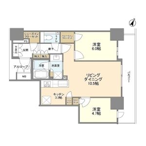 ザ・ファインタワー大阪肥後橋の間取り図