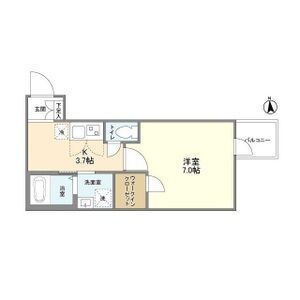 ウェルスクエア京都西陣WESTの間取り図
