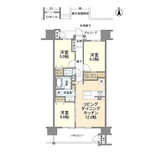 レ・ジェイド南港HANA-TERRACEの間取り図