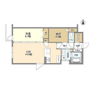カーサ壬生寺道の間取り図