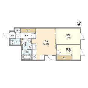 カーサ壬生寺道の間取り図