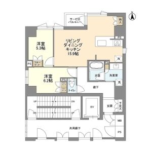 サンメゾン京都堺町通ザ・テラスの間取り図