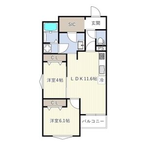 REGIES立花駅前の間取り図
