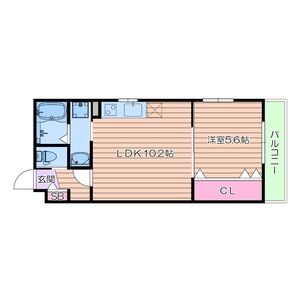 プレジール帝塚山の間取り図