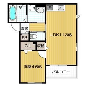 ハイツ ハナミズキの間取り図