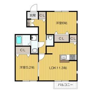プレジデント雅 Aの間取り図