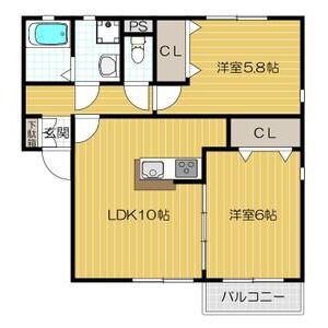 メル・ベイユ Aの間取り図