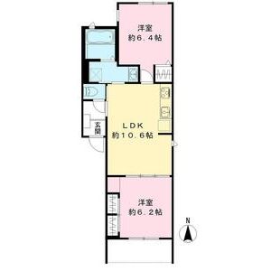 アンジュー四天王寺の間取り図