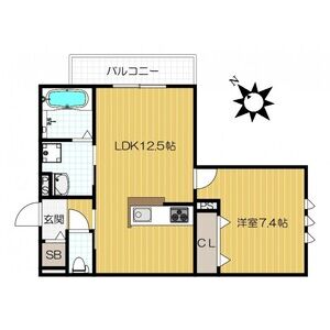 ドゥー・ルミエール新森の間取り図