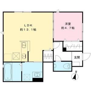 ソレイユ伊丹 B棟の間取り図