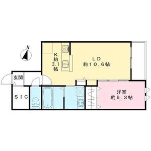 サザンエスト甲東の間取り図