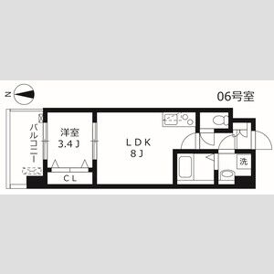 エムブイインプ大阪放出の間取り図