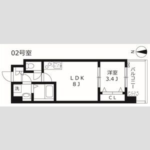 エムブイインプ大阪放出の間取り図