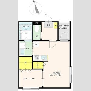 スヴニール田島の間取り図