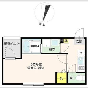 ハーモニーテラス西中島南方の間取り図