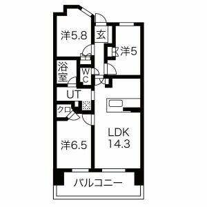 ミリカ・ヒルズI街区D棟の間取り図