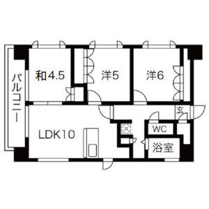 ネバーランド烏丸五条の間取り図