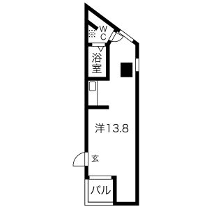 ラークスパ岡町の間取り図