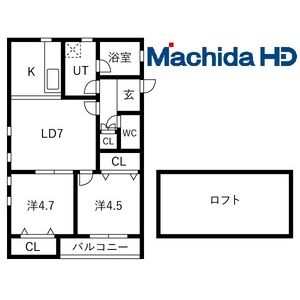 グランビア富木駅前の間取り図