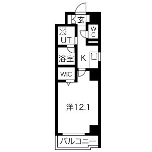 エレメント西田辺の間取り図