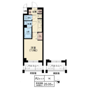DOUBLE NINE RESIDENCE TENNOJIMINAMIの間取り図