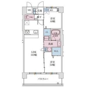スプランディッド難波VIの間取り図