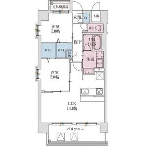 スプランディッド難波VIの間取り図