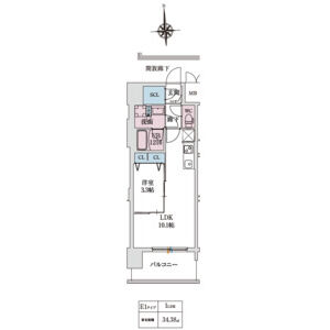 スプランディッド大阪EASTの間取り図