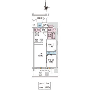スプランディッド大阪EASTの間取り図