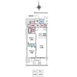 スプランディッド大阪EASTの間取り図