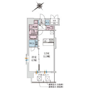 スプランディッド堺東IIIの間取り図