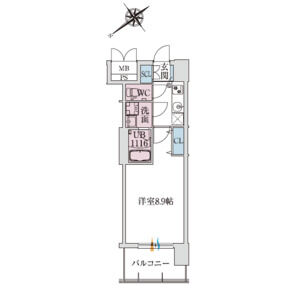 スプランディッド堺東IIIの間取り図