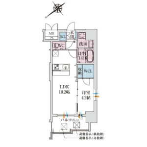 スプランディッド堺東IIIの間取り図