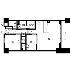 スプランディッド五条堀川の間取り図