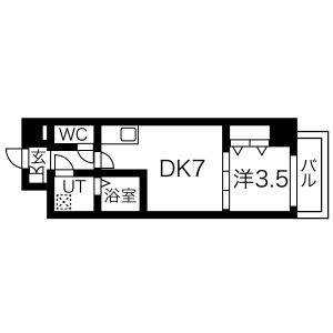 メルベージュ姫島の間取り図