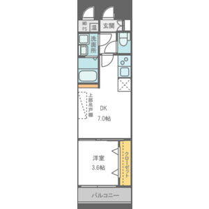 メルベージュ千林大宮の間取り図