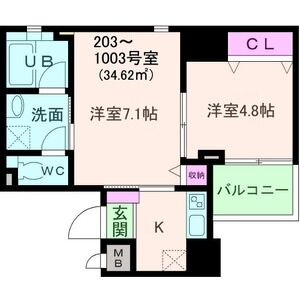アモーレ本町ウエストの間取り図