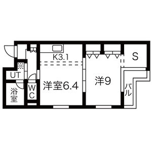 アンダンテ烏丸七条の間取り図