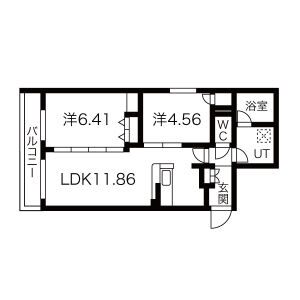 イスターナイマイ鴨川西の間取り図