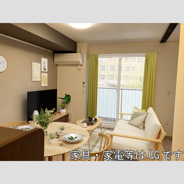 居室・リビング (家具‧家電はCGです)
