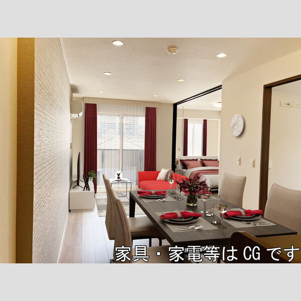 居室・リビング (家具‧家電はCGです)
