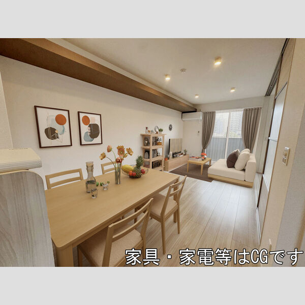 居室・リビング (家具‧家電はCGです)