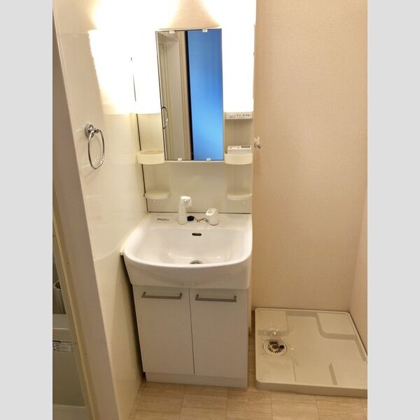 洗面所 (洗髪洗面化粧台と洗濯機置き場)