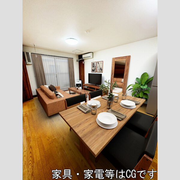居室・リビング (LDKの家具配置予想図になります。イメージ図はCGを利用して作製されております。)