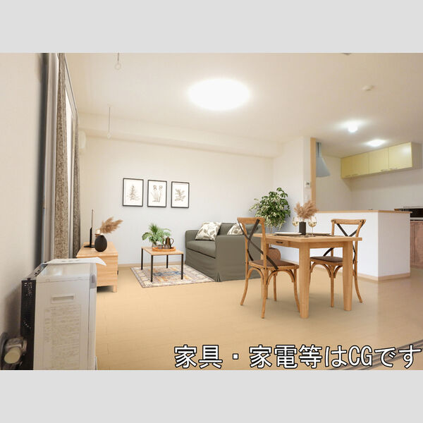 居室・リビング (リビングの家具配置予想図になります。イメージ図はCGを利用して作製されております。)