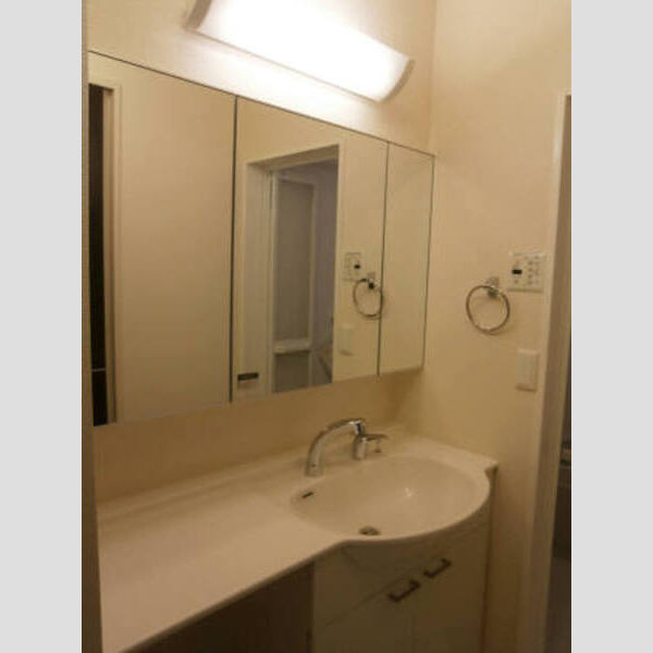 収納 (鏡の裏は収納です。パウダールーム!!)